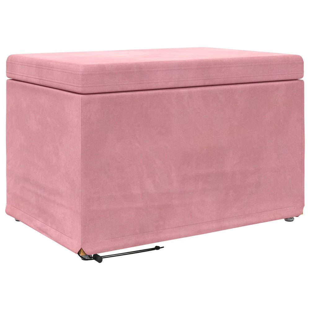Produktbild för Pall Rosa 61 x 41 x 40 cm Sammet och konstruerat trä