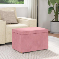Produktbild för Pall Rosa 61 x 41 x 40 cm Sammet och konstruerat trä