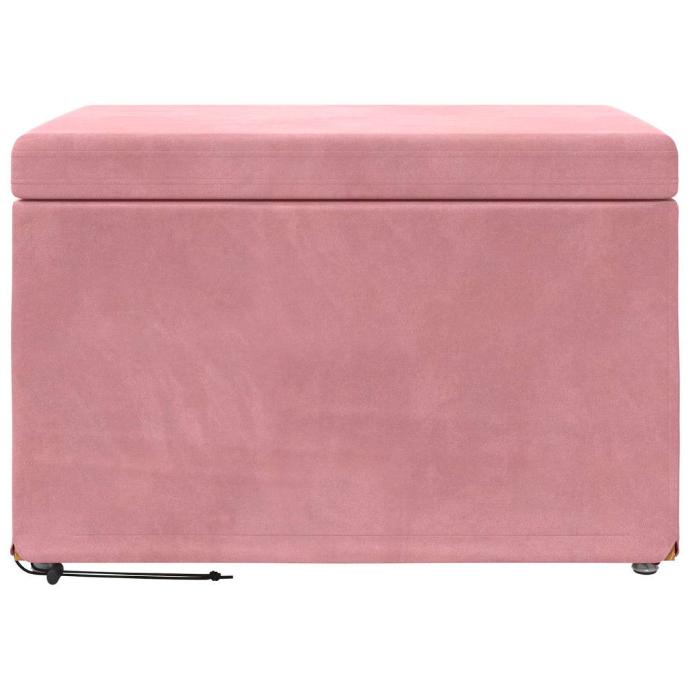 Produktbild för Pall Rosa 61 x 41 x 40 cm Sammet och konstruerat trä