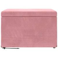 Produktbild för Pall Rosa 61 x 41 x 40 cm Sammet och konstruerat trä