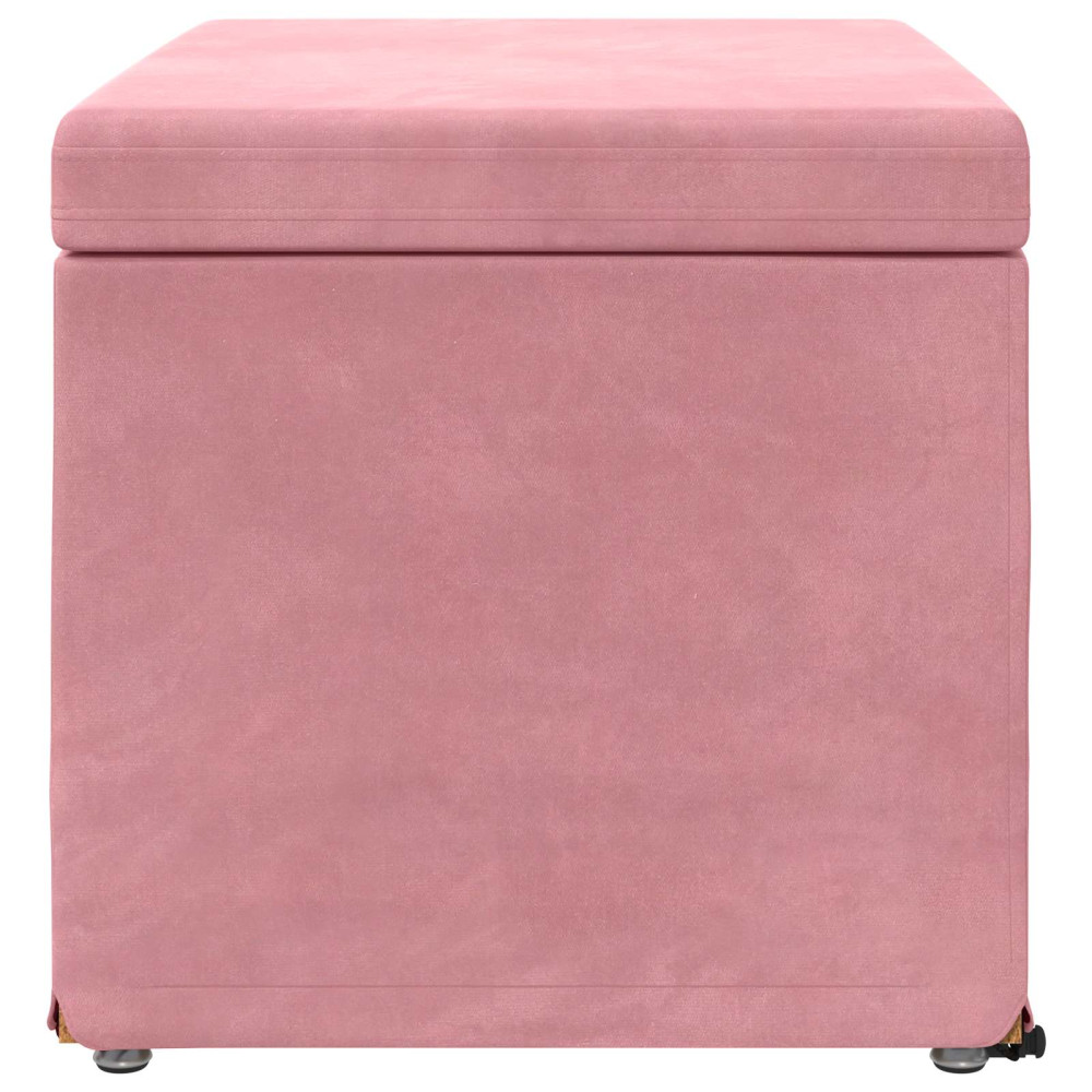 Produktbild för Pall Rosa 61 x 41 x 40 cm Sammet och konstruerat trä