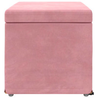 Produktbild för Pall Rosa 61 x 41 x 40 cm Sammet och konstruerat trä
