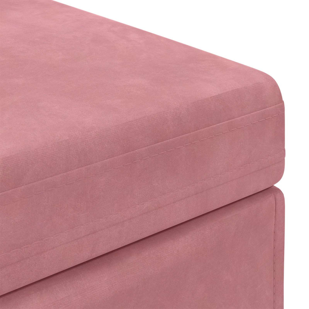 Produktbild för Pall Rosa 61 x 41 x 40 cm Sammet och konstruerat trä