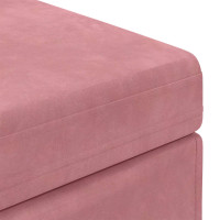 Produktbild för Pall Rosa 61 x 41 x 40 cm Sammet och konstruerat trä
