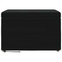 Produktbild för Pall Svart 61 x 41 x 40 cm Sammet och konstruerat trä