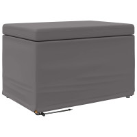 Produktbild för Pall Grå 61 x 41 x 40 cm Konstläder och konstruerat trä