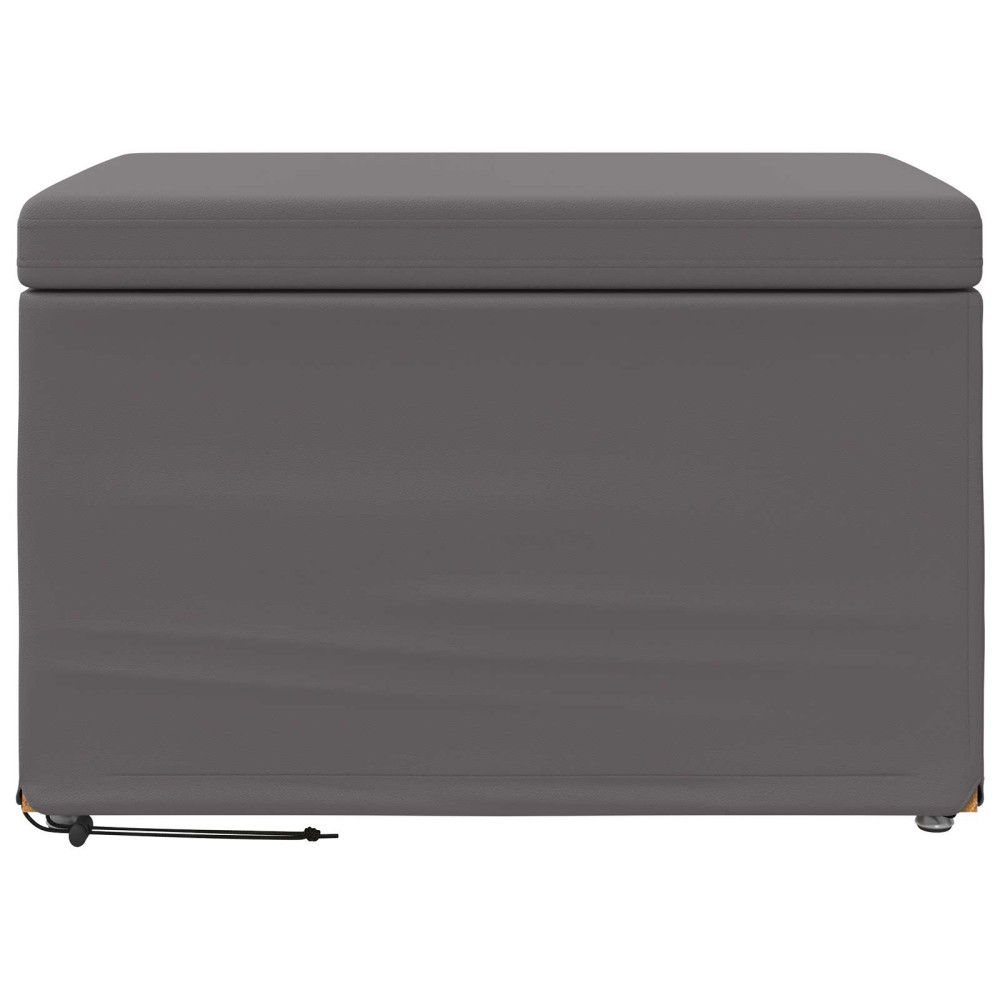 Produktbild för Pall Grå 61 x 41 x 40 cm Konstläder och konstruerat trä