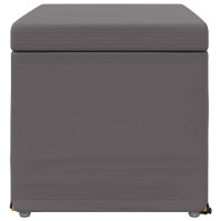 Produktbild för Pall Grå 61 x 41 x 40 cm Konstläder och konstruerat trä