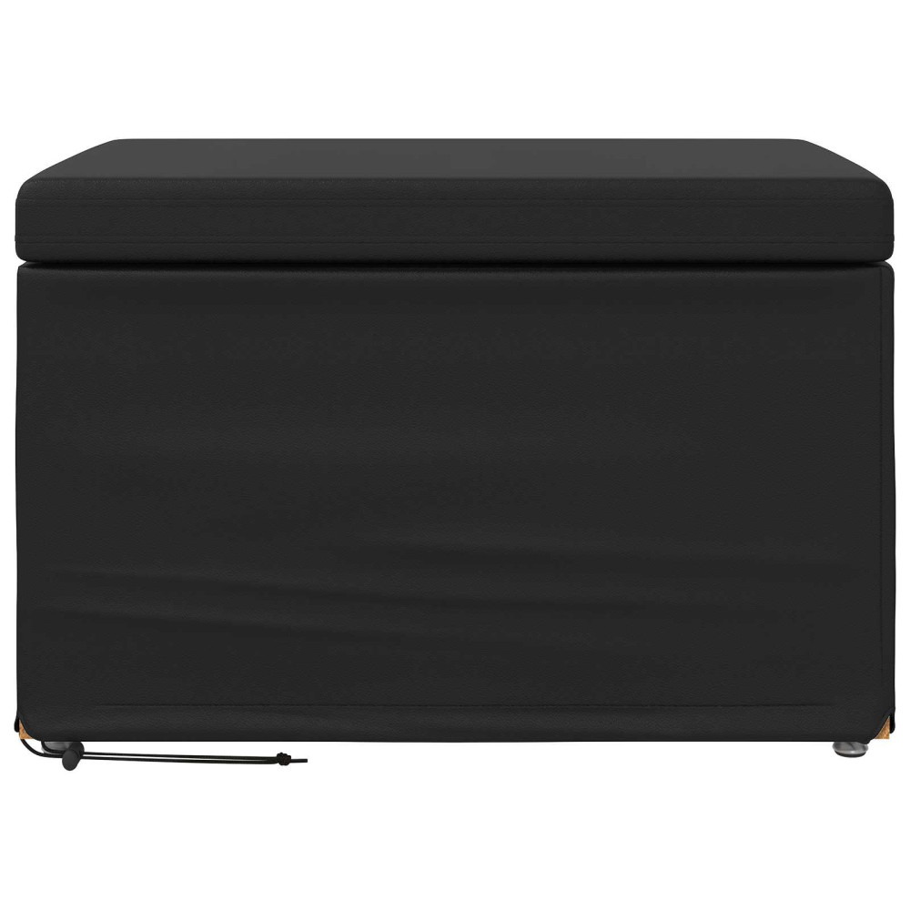 Produktbild för Pall Svart 61 x 41 x 40 cm Konstläder och konstruerat trä