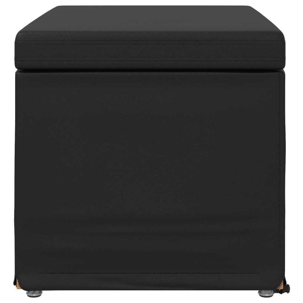 Produktbild för Pall Svart 61 x 41 x 40 cm Konstläder och konstruerat trä