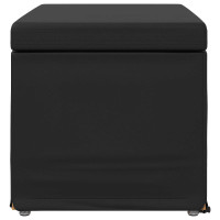 Produktbild för Pall Svart 61 x 41 x 40 cm Konstläder och konstruerat trä