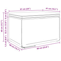 Produktbild för Pall Svart 61 x 41 x 40 cm Konstläder och konstruerat trä