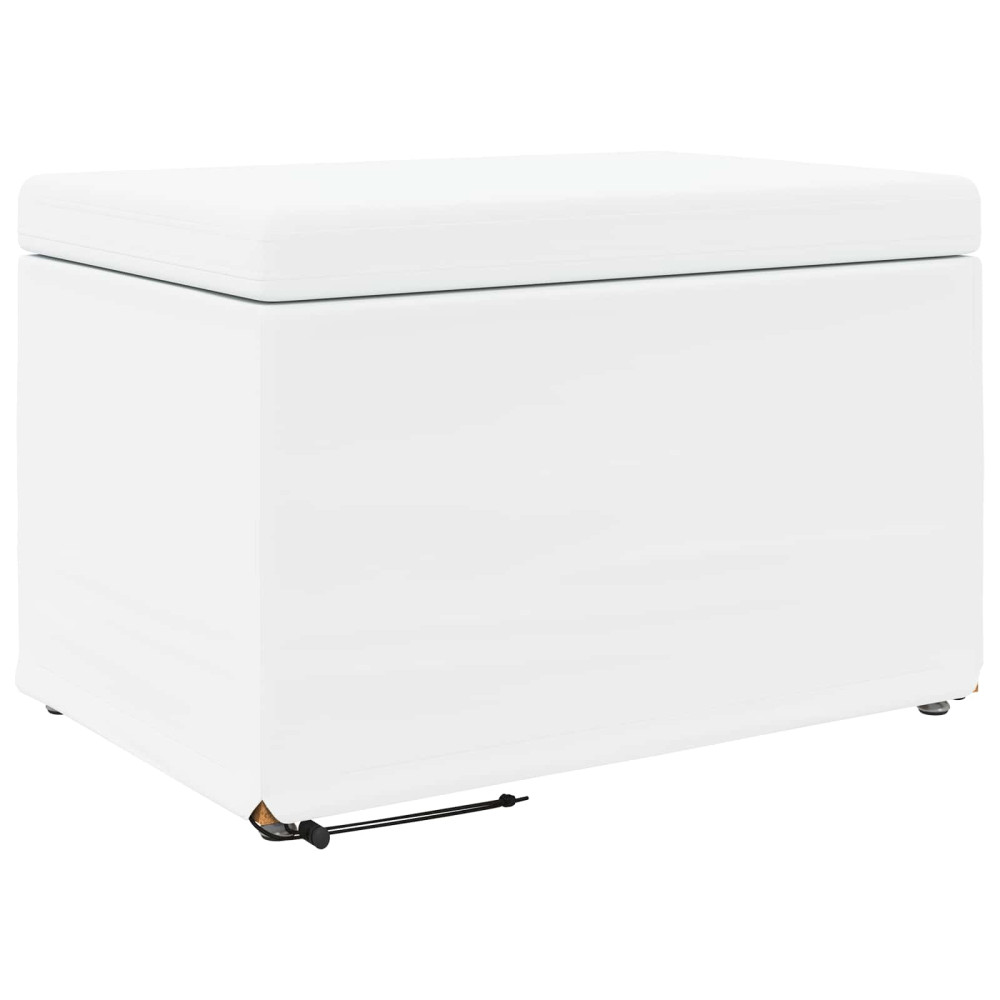 Produktbild för Pall Vit 61 x 41 x 40 cm Konstläder och konstruerat trä