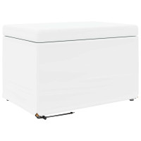 Produktbild för Pall Vit 61 x 41 x 40 cm Konstläder och konstruerat trä