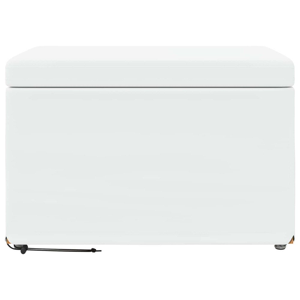 Produktbild för Pall Vit 61 x 41 x 40 cm Konstläder och konstruerat trä