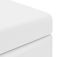 Produktbild för Pall Vit 61 x 41 x 40 cm Konstläder och konstruerat trä