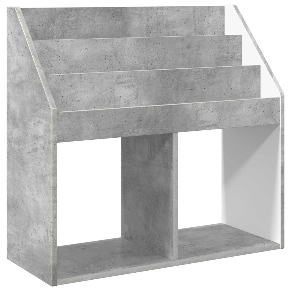 Produktbild för Barnbokhylla Betonggrå 72,5 x 29,5 x 69 cm Konstruerat trä