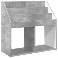 Produktbild för Barnbokhylla Betonggrå 72,5 x 29,5 x 69 cm Konstruerat trä