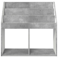 Produktbild för Barnbokhylla Betonggrå 72,5 x 29,5 x 69 cm Konstruerat trä