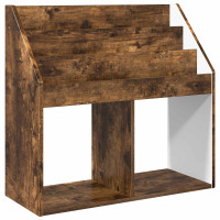 Produktbild för Barnbokhylla Rökt ek 72,5 x 29,5 x 69 cm Konstruerat trä