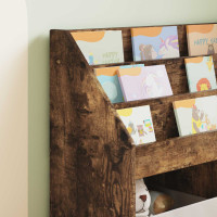 Produktbild för Barnbokhylla Rökt ek 72,5 x 29,5 x 69 cm Konstruerat trä