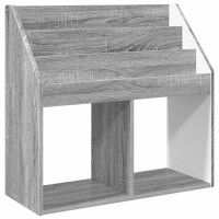 Produktbild för Barnbokhylla Grå Sonoma 72,5 x 29,5 x 69 cm Konstruerat trä