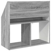 Produktbild för Barnbokhylla Grå Sonoma 72,5 x 29,5 x 69 cm Konstruerat trä