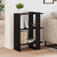 Produktbild för Hyllsystem Svart Ek 52 x 25 x 71,5 cm Konstruerat trä