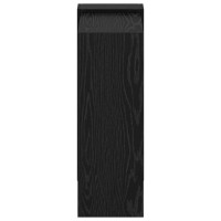 Produktbild för Hyllsystem Svart Ek 52 x 25 x 71,5 cm Konstruerat trä