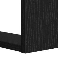 Produktbild för Hyllsystem Svart Ek 52 x 25 x 71,5 cm Konstruerat trä