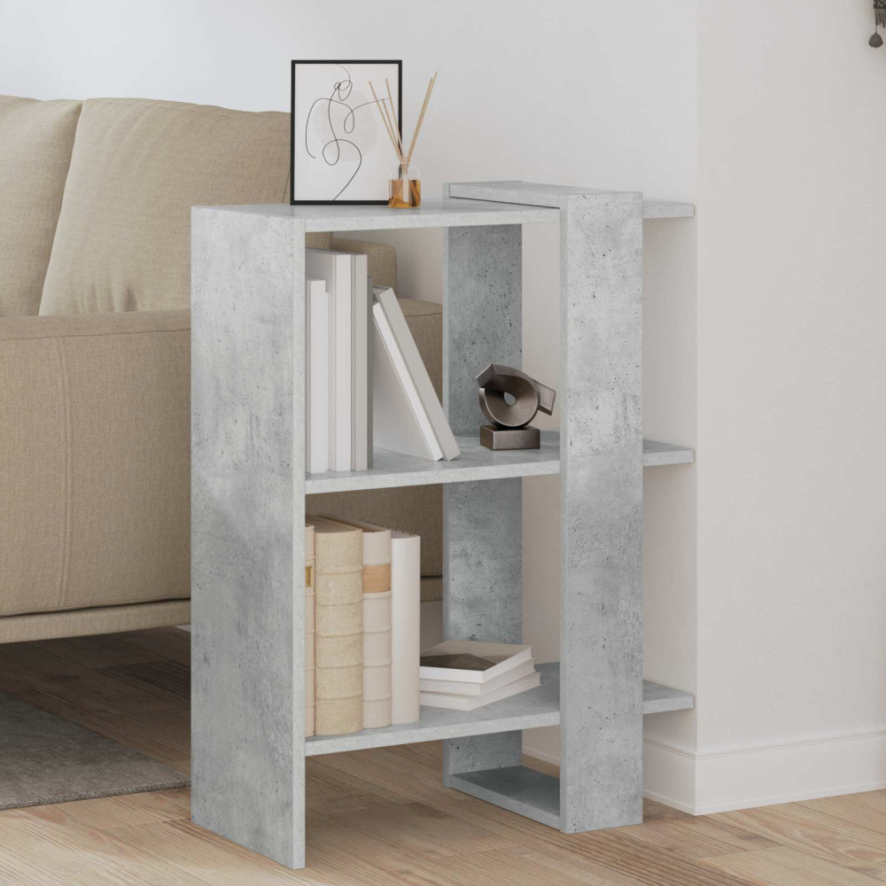 Produktbild för Hyllsystem Betonggrå 52 x 25 x 71,5 cm Konstruerat trä