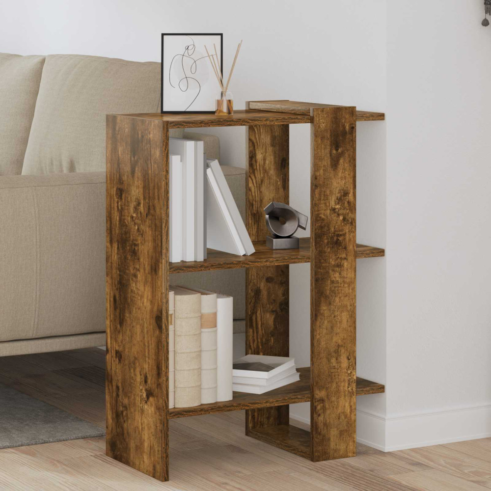 Produktbild för Hyllsystem Rökt ek 52 x 25 x 71,5 cm Konstruerat trä