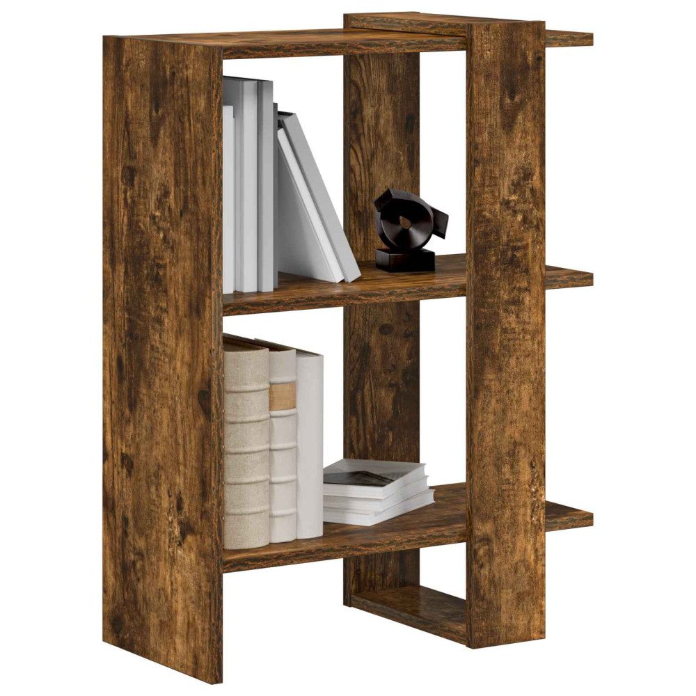 Produktbild för Hyllsystem Rökt ek 52 x 25 x 71,5 cm Konstruerat trä