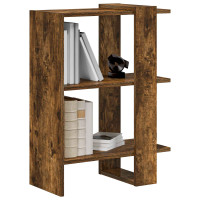 Produktbild för Hyllsystem Rökt ek 52 x 25 x 71,5 cm Konstruerat trä