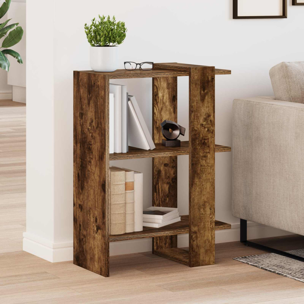 Produktbild för Hyllsystem Rökt ek 52 x 25 x 71,5 cm Konstruerat trä