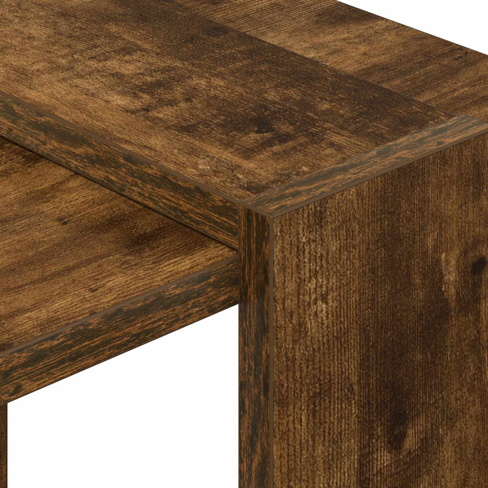 Produktbild för Hyllsystem Rökt ek 52 x 25 x 71,5 cm Konstruerat trä