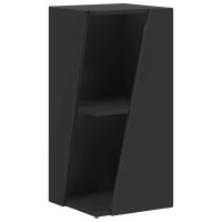 Produktbild för Sidobrett Svart 33 x 32 x 70,5 cm Konstruerat trä