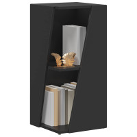 Produktbild för Sidobrett Svart 33 x 32 x 70,5 cm Konstruerat trä