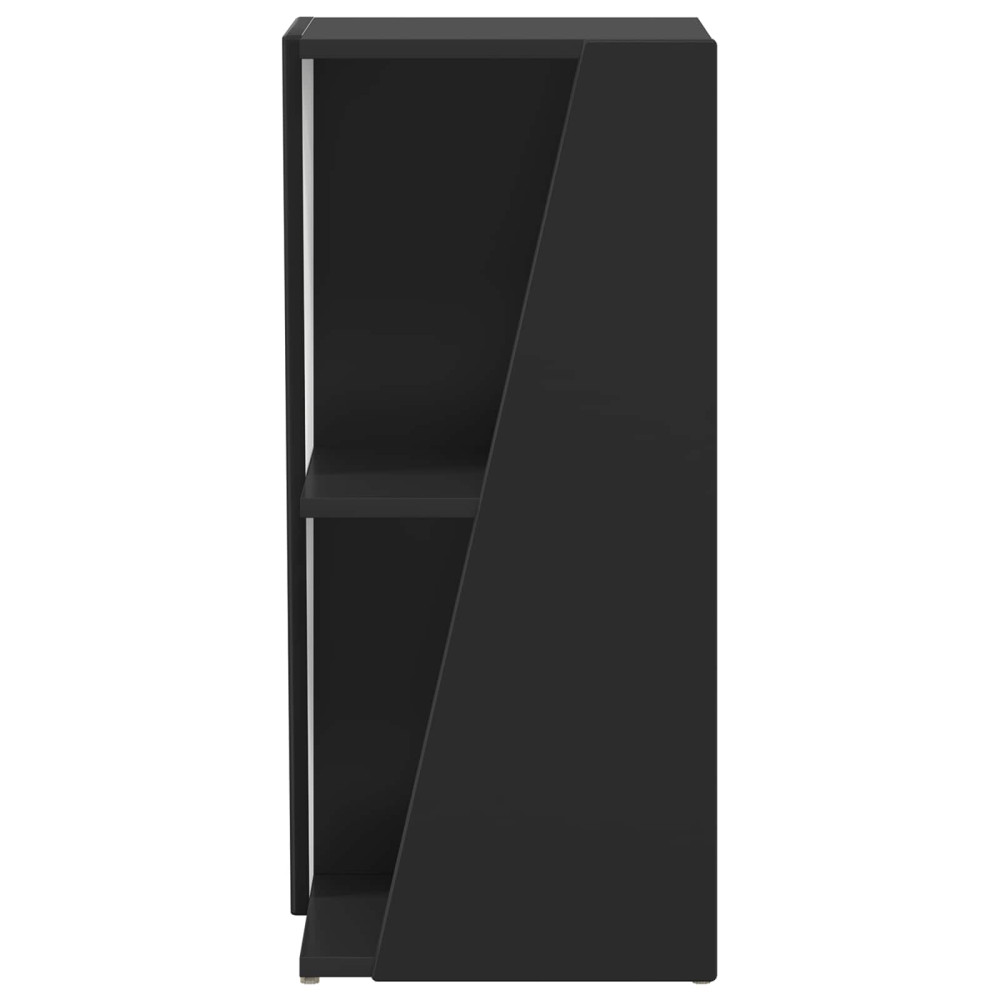 Produktbild för Sidobrett Svart 33 x 32 x 70,5 cm Konstruerat trä