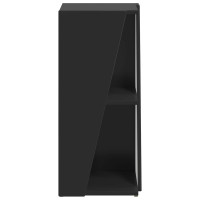 Produktbild för Sidobrett Svart 33 x 32 x 70,5 cm Konstruerat trä