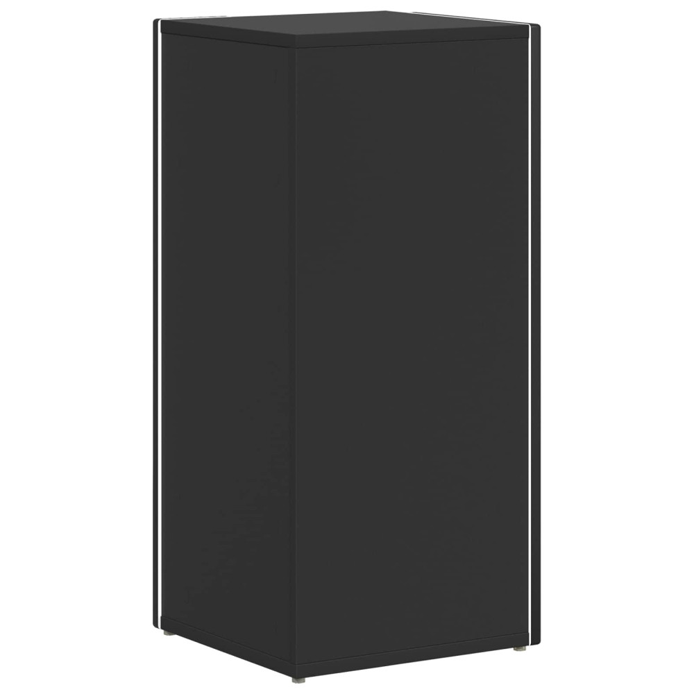 Produktbild för Sidobrett Svart 33 x 32 x 70,5 cm Konstruerat trä