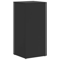 Produktbild för Sidobrett Svart 33 x 32 x 70,5 cm Konstruerat trä