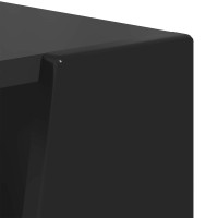 Produktbild för Sidobrett Svart 33 x 32 x 70,5 cm Konstruerat trä