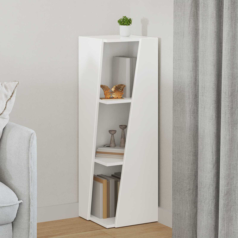 Produktbild för Sidobrett Vit 33 x 32 x 100,5 cm Konstruerat trä