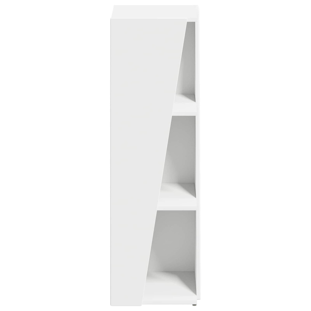 Produktbild för Sidobrett Vit 33 x 32 x 100,5 cm Konstruerat trä