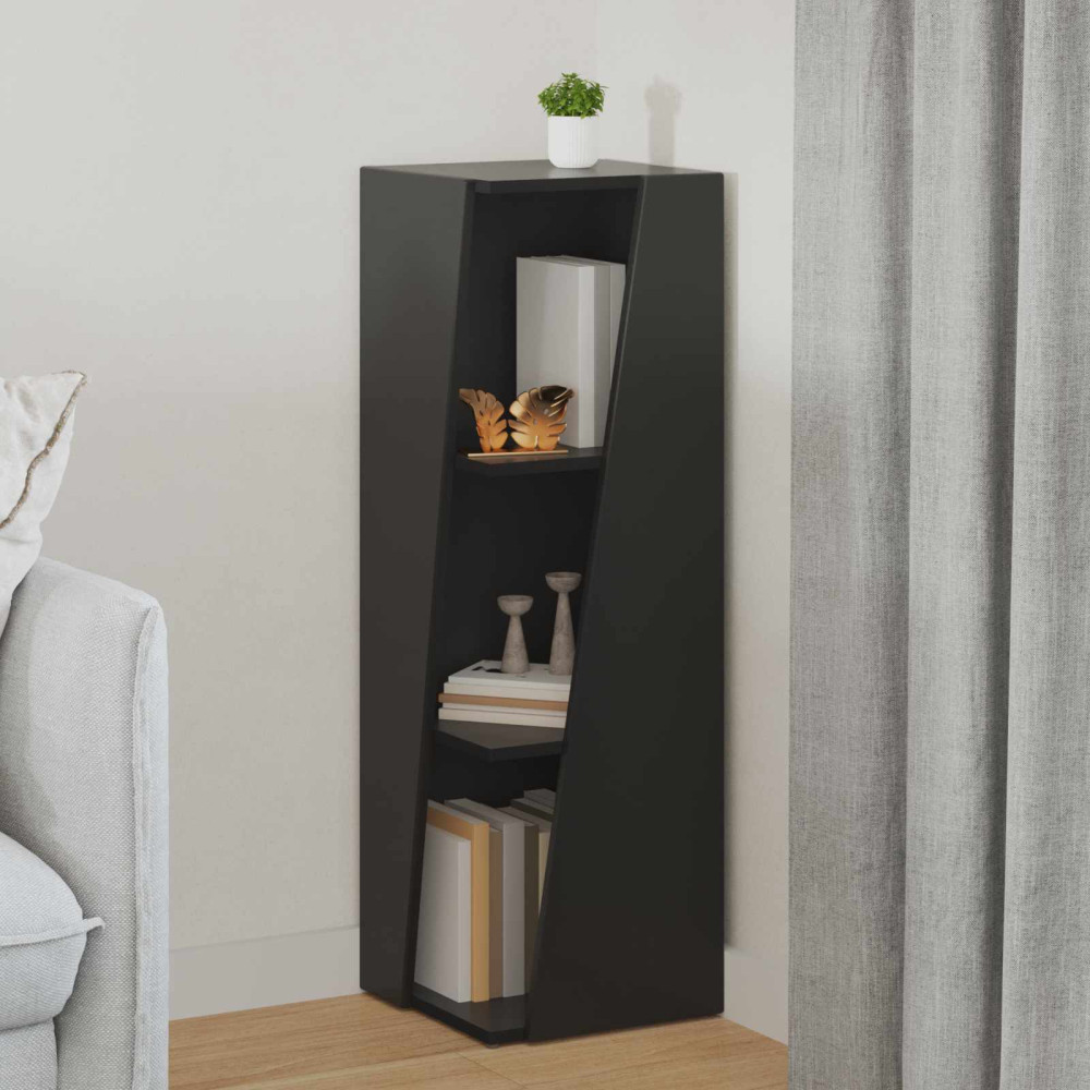 Produktbild för Sidobrett Svart 33 x 32 x 100,5 cm Konstruerat trä
