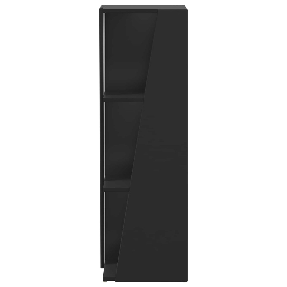 Produktbild för Sidobrett Svart 33 x 32 x 100,5 cm Konstruerat trä