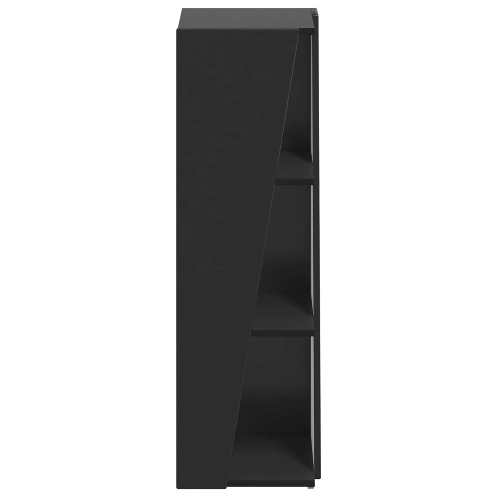 Produktbild för Sidobrett Svart 33 x 32 x 100,5 cm Konstruerat trä