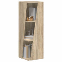 Produktbild för Sidobrett Sonoma-ek 33 x 32 x 100,5 cm Konstruerat trä