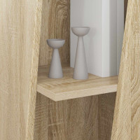 Produktbild för Sidobrett Sonoma-ek 33 x 32 x 100,5 cm Konstruerat trä